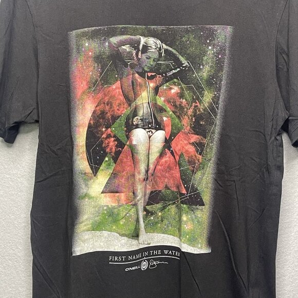 ONeill Mens Black Graphic Tee "First Name In The Water" Regular Fit S - Picture 2 of 7
